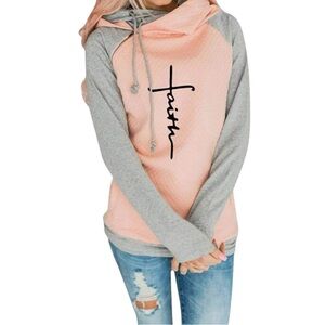 022 Faith 19.5” ptp Hoodie w Thumbholes and Drawstring Hood